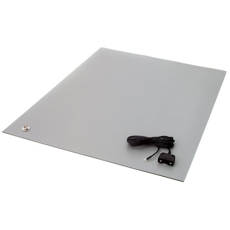 Transforming Technologies 36" x 72" x .080", Gray, Rubber Table Mat, Including Hardware MT3672GY